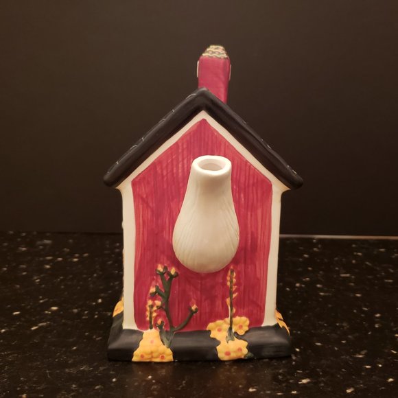 RARE Sakura Warren Kimble Red Barn Teapot Farmhouse Hand Painted Vintage kitschy - Picture 4 of 8